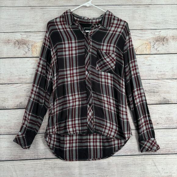 Rails Super Soft‎ Flannel Shirt Women's Size Small Black/Red/White Plaid - Picture 1 of 13